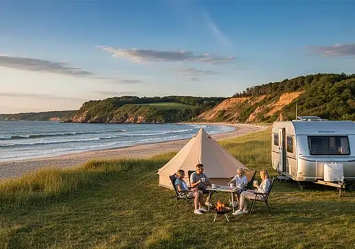 Camping i Region Hovedstaden tæt på strand og natur nær København